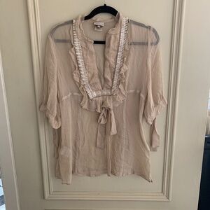 Karen Millen. Romantic Silk Top with Ribbons (10)